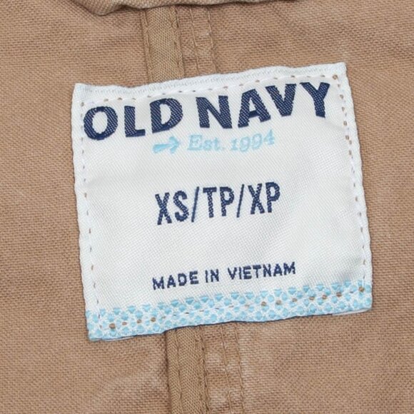 Old Navy Womens Military Jacket Size XS Tan Full Zip Drawstring Waist Pockets - Picture 5 of 9